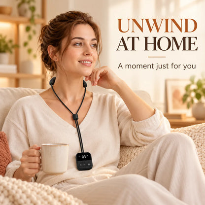 ✨ Pendant Neck Massager with Heat — 5 Modes, 16 Intensity Levels