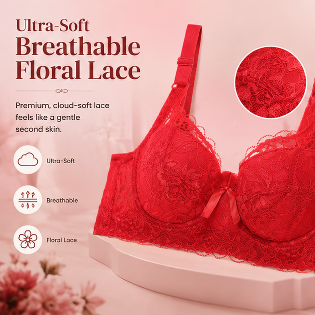 💖 Fall in Love with Your Silhouette: Ultra-Lifting Lace Bra