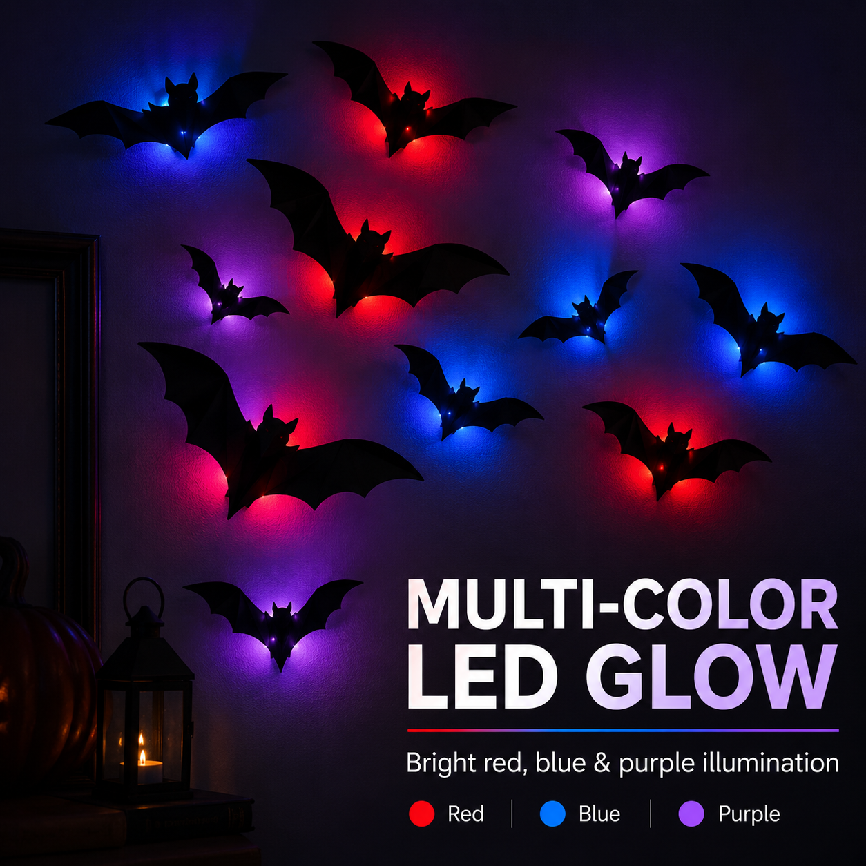 Glowing 3D Halloween Bat Decor 🦇🎃
