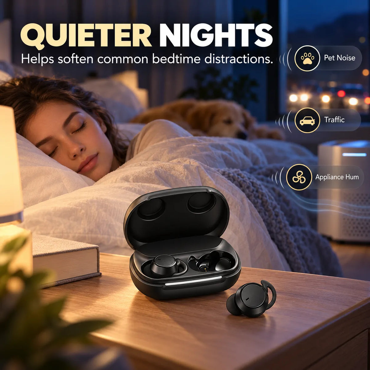 🌙 Mini Wireless Sleep Earbuds – Ultra-Light Comfort for Side Sleepers 🎧