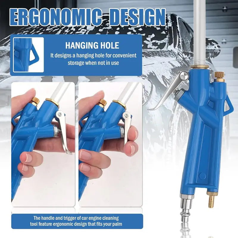 💨High-Pressure Engine Cleaning Gun with 1m Flexible Hose | Pro-Grade🛡️