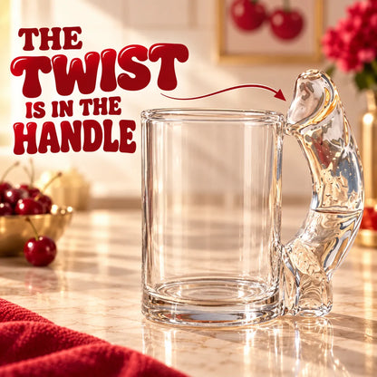 🍹 Crazy Mug – Funny Handle Glass Mug & Party Kit 🎁