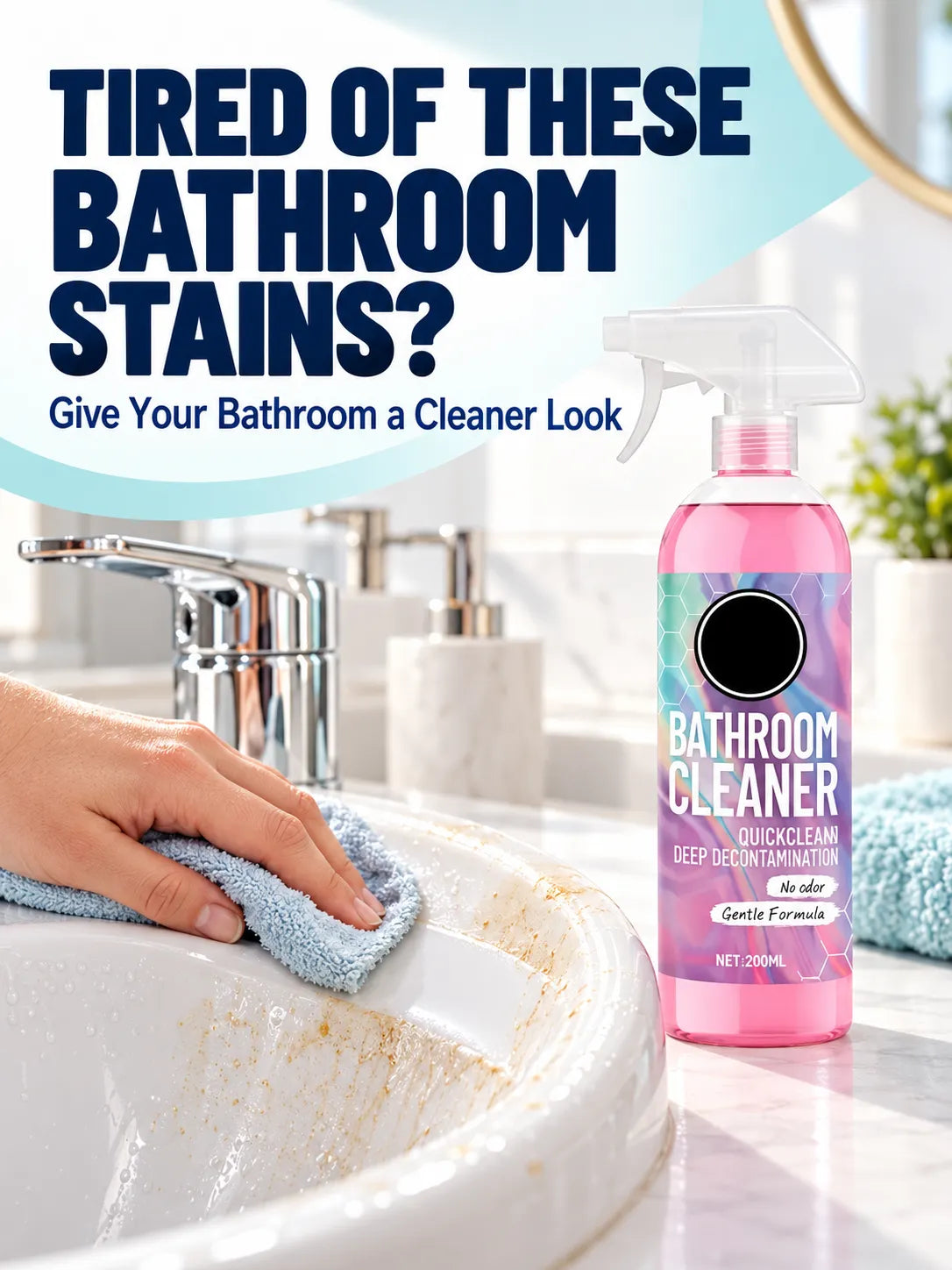 ✨ Fragrance-Free Bathroom Cleaner | Refresh Your Bathroom