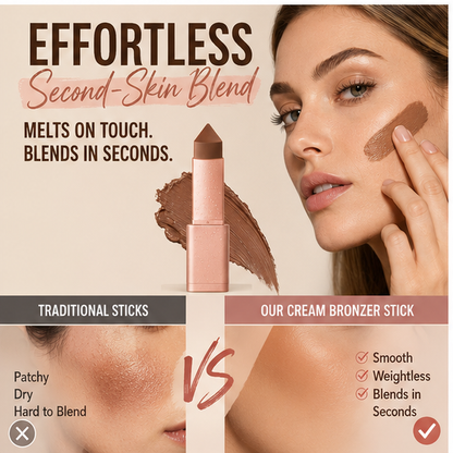 🛍️ Moisture-Lock Cream Bronzer Stick