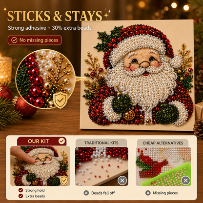 3D Sparkling Pearl &amp; Crystal Santa Claus Art Kit🎅