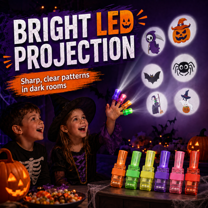 🎃 Spooky Pattern Finger Projector Lights – 36-Pack