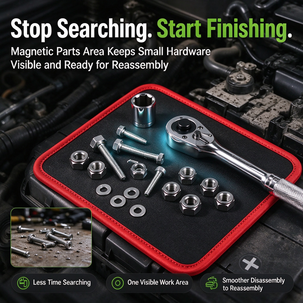 Flexible Magnetic Parts Mat