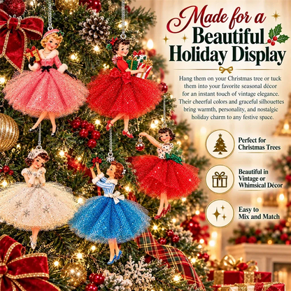 Vintage Christmas Lady Ornaments – 1950s-Inspired Holiday Charm 🎄