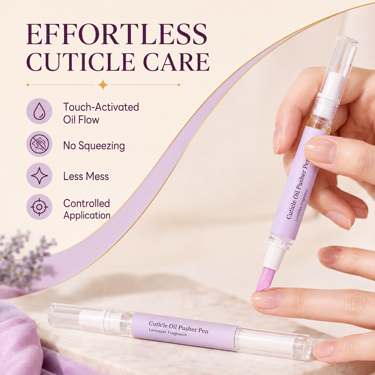 🔥Limited Time 50% OFF | Cuticle Remover Pen Set with Cuticle Oil, Portable Cuticle Softener for Home DIY & Professional Nail Salon Manicure