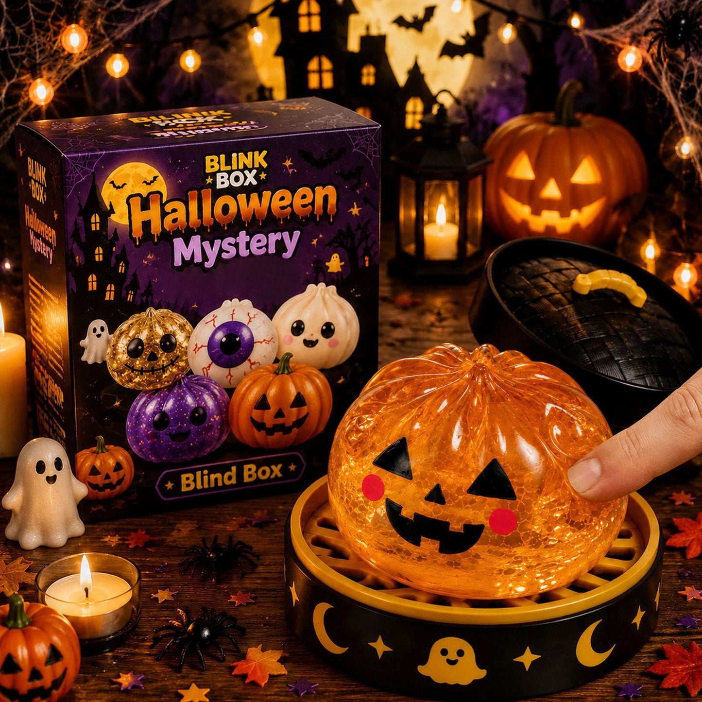 🎃 SpookySquish Halloween Glitter Fidget Toys – 5 Collectible Styles