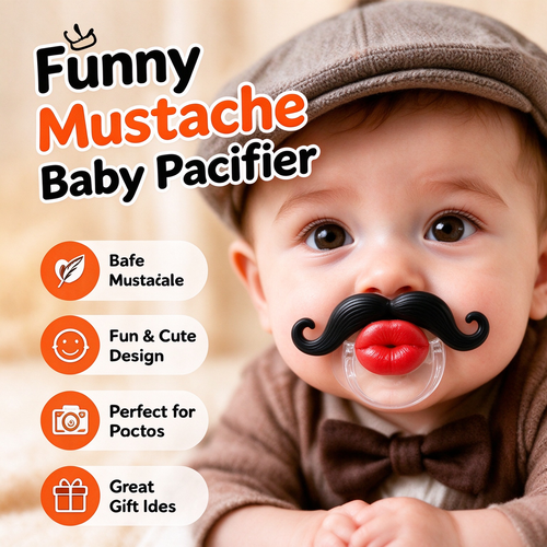 Funny Mustache Baby Pacifier