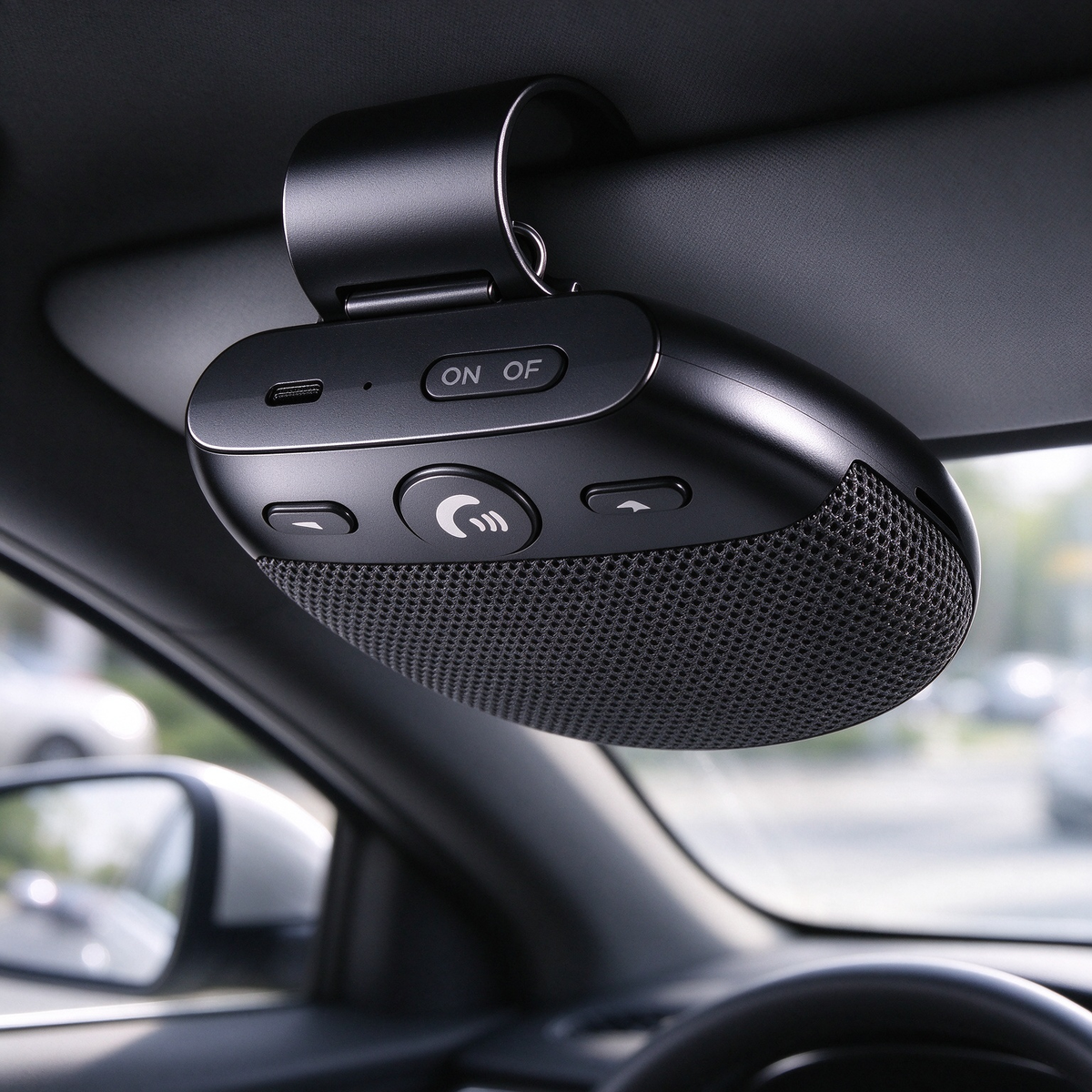 Bluetooth car sun visor hands-free speaker
