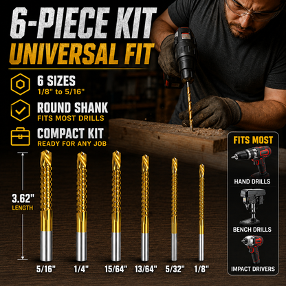 🛠️ 2-in-1 Woodworking Saw Drill Bit Set