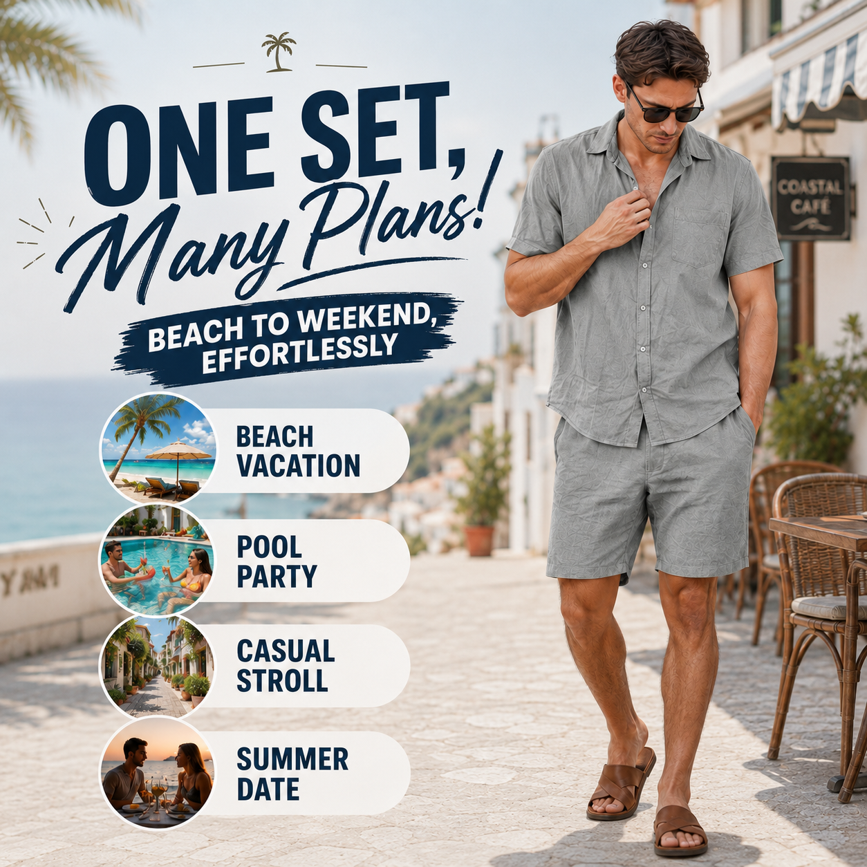 The Men's Resort Linen 2-Piece Matching Set🏖️