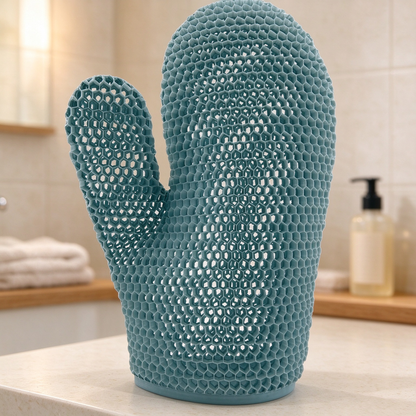 Honeycomb mesh shower scrub gloves