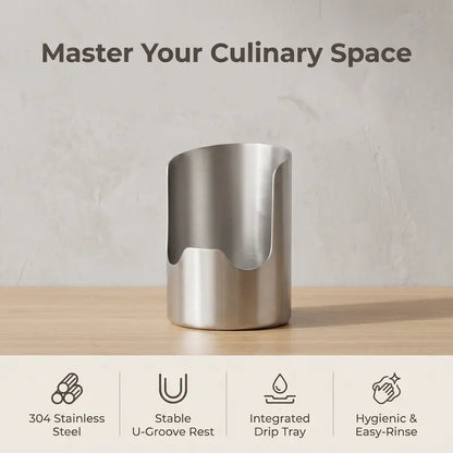 🔥Last Day 50% OFF - 🍴Thickened Stainless Steel Utensil Organizer, Rust Resistant Easy to Clean