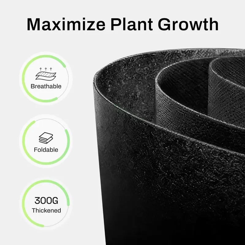 🌱 5-Pack 5 Gallon Grow Bags 🪴 Heavy Duty Fabric Pots