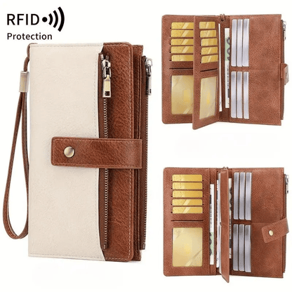 women-s-long-wallet-stylish-clutch-elegant-solid-color-rfid-blocking-leather-wallet-3588