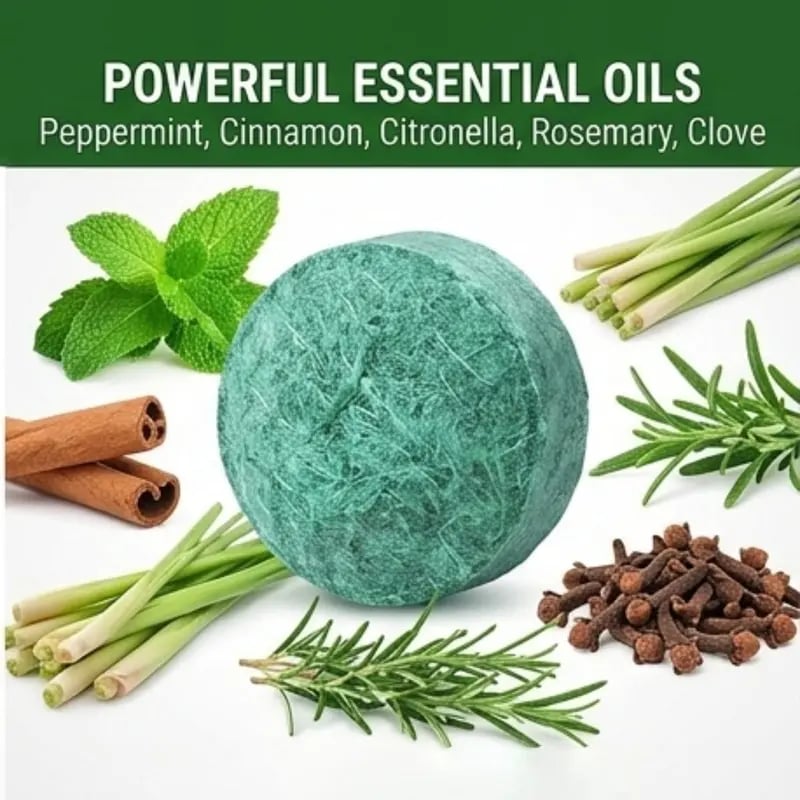 🌿 12-Pack Natural Rodent Repellent Balls – Peppermint & Lemon Oil
