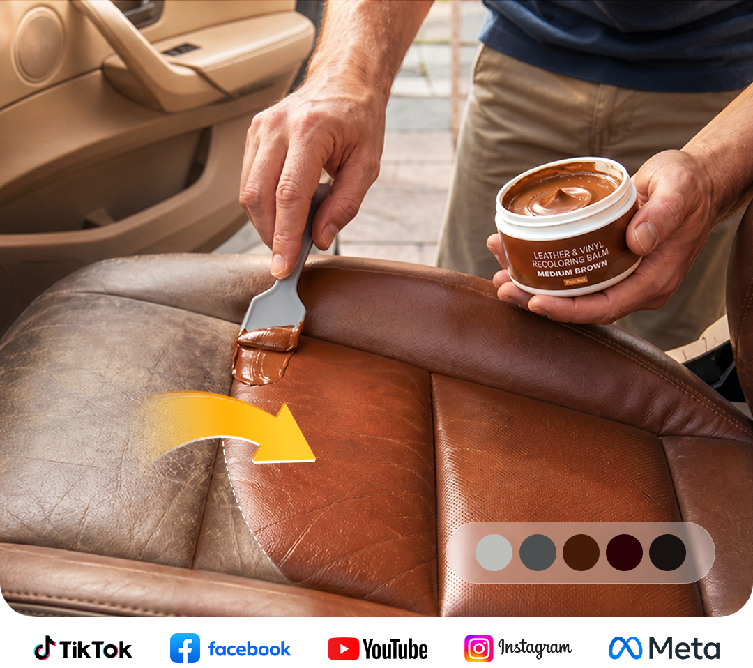 Magic Leather Color Restorer & Repair Paste for Couches, Car Seats and Bags