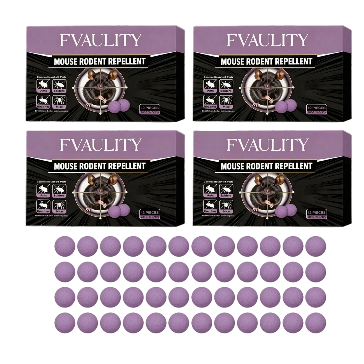 🐭 12-Pack Rodent Repellent Balls, Effective Pest Control Solution