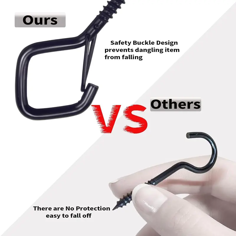 🔩 35PCS Safety Screw Eye Hooks – Strong & Secure Hanging 💪