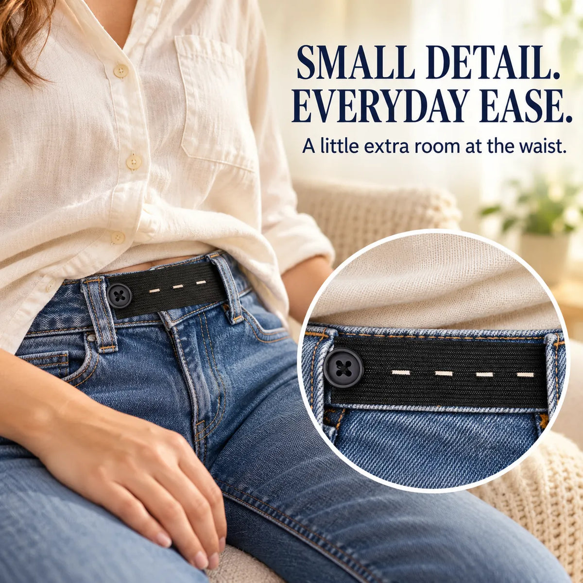 ✨ Waistband Extender for Jeans & Pants — No Sewing