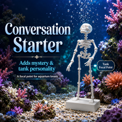 🌊 Fish-Safe Poseable Skeleton Decor 💀