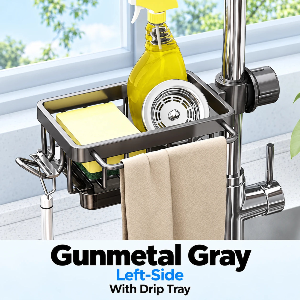 Faucet-Mounted Sink Caddy 🧺 Clutter-Free Sink Organizer