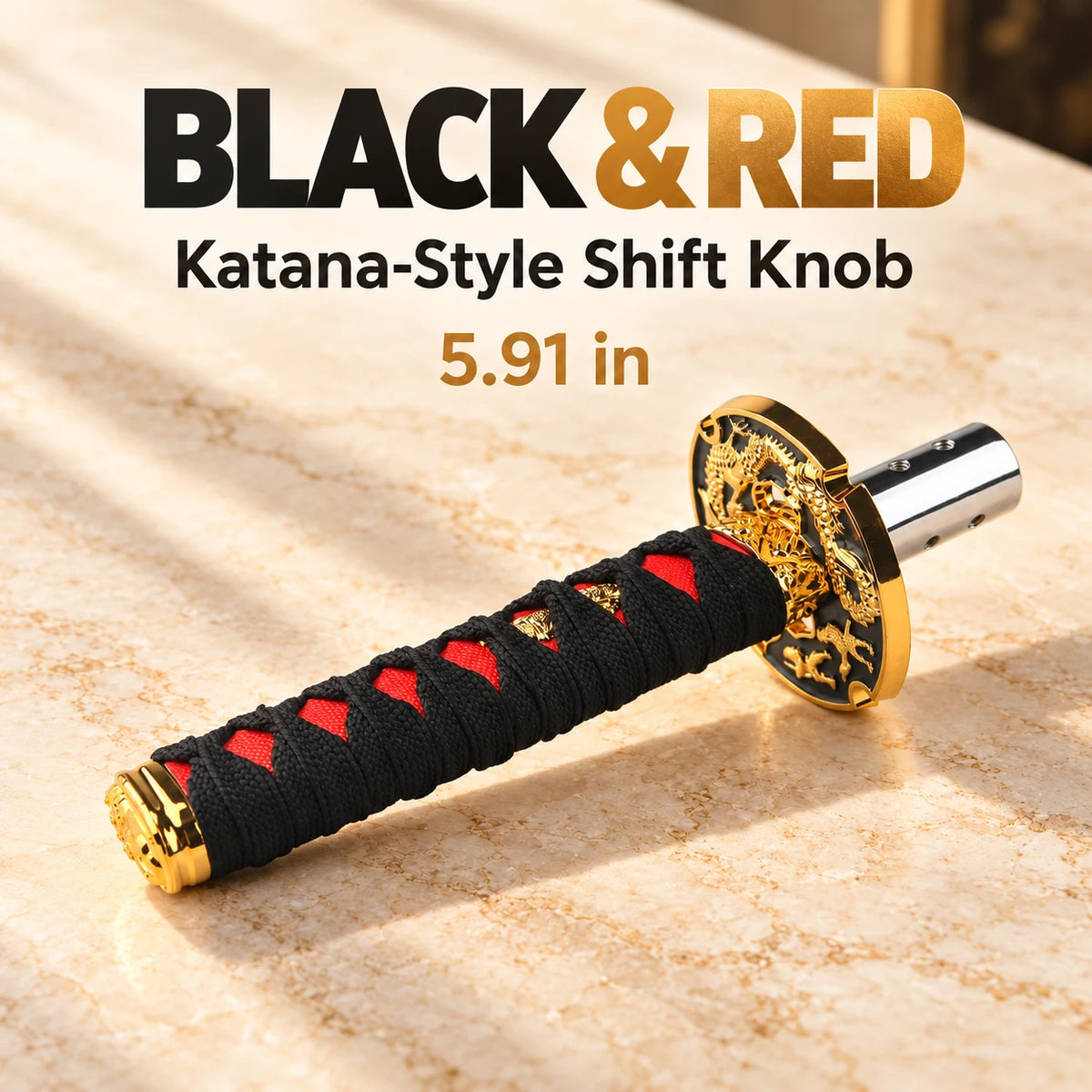Katana-Style Shift Knob 🗡️ Cord-Wrapped Interior Upgrade