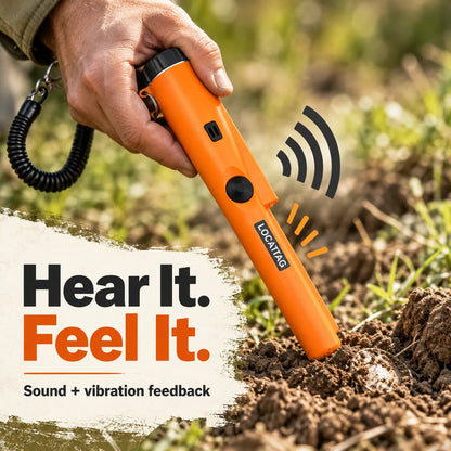 🔎 Handheld Metal Detector Pinpointer – 360° Scanning, Sound & Vibration Alerts + LED Light