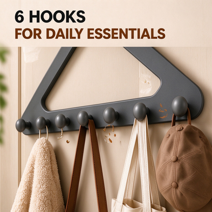 Triangular door hanging multi-hook storage rack(4Pcs)