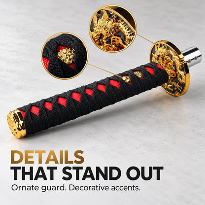 Katana-Style Shift Knob 🗡️ Cord-Wrapped Interior Upgrade