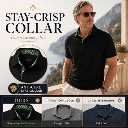 👔 Men's Premium Contrast Collar Polo
