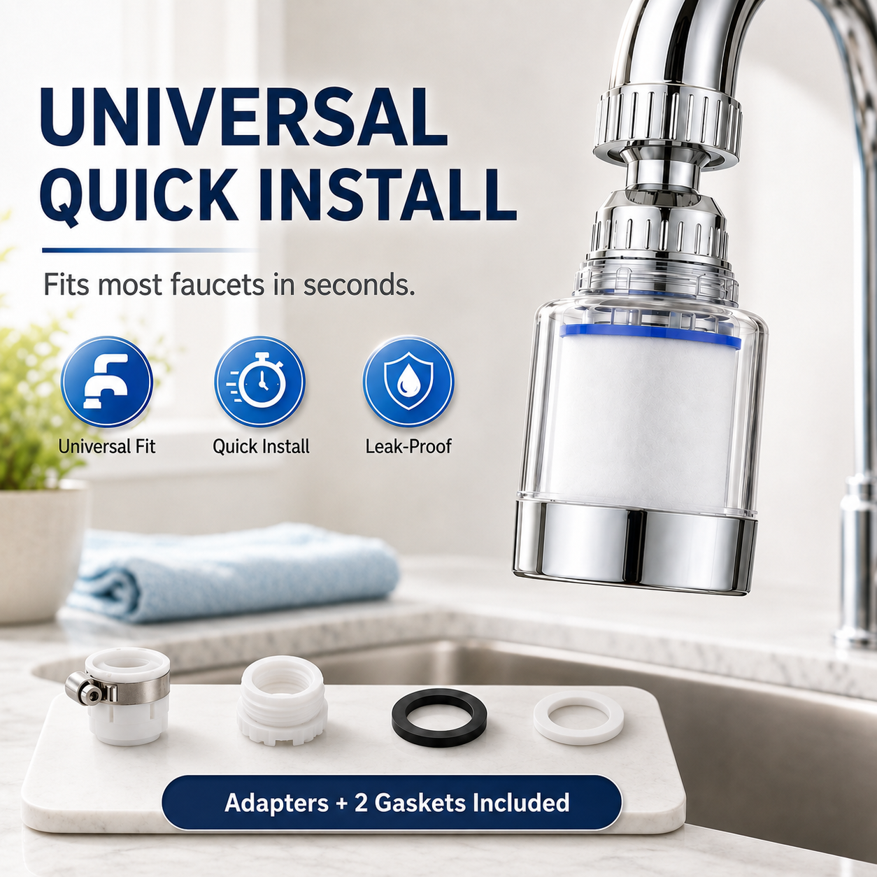 💧 360° Swivel Water Purifier & Aerator