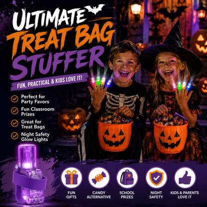 🎃 Spooky Pattern Finger Projector Lights – 36-Pack
