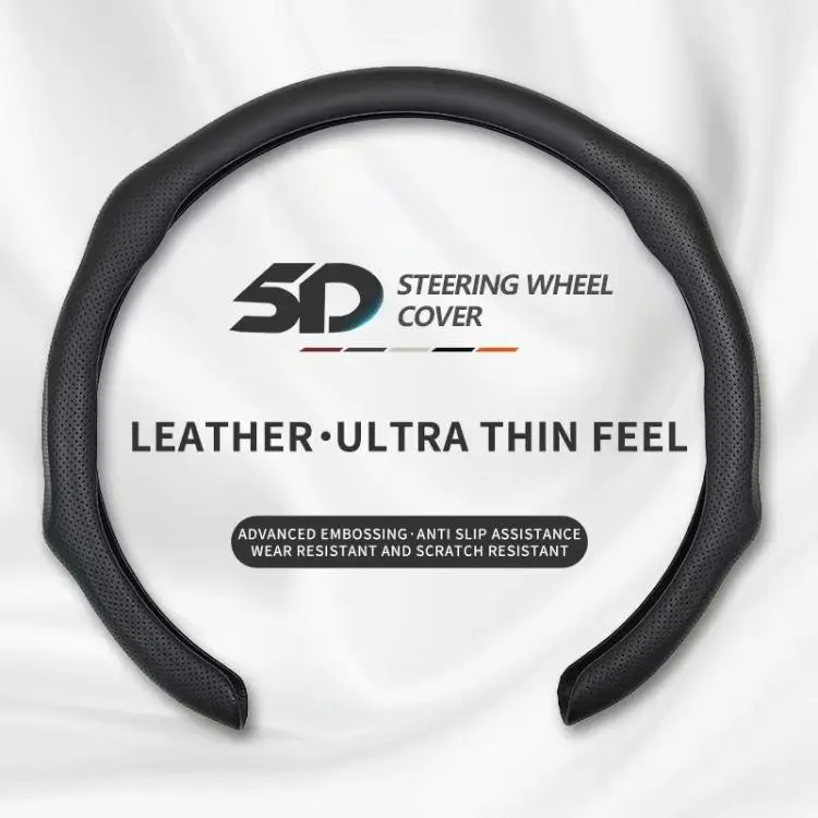 🚗 Napa Leather Steering Wheel Cover – Ultra-Thin Comfort ✨