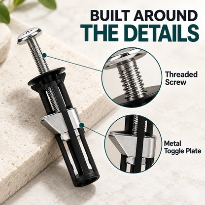 🔧 Toilet Seat Replacement Bolt Kit – Toggle Fixings with Washers