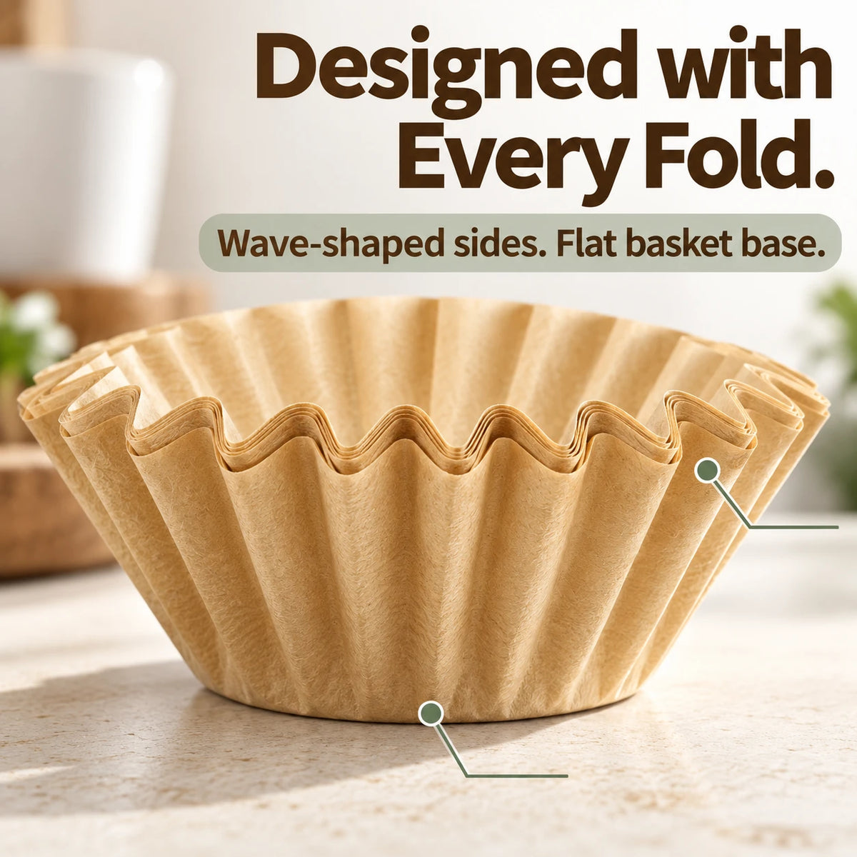 Basket-Style Paper Coffee Filters ☕ For Ninja PB041 & PB051