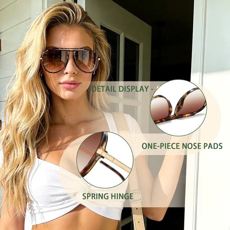 😎 Oversized Aviator Sunglasses – Retro 70s Summer Style ☀️
