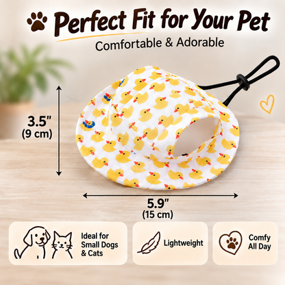 ☀️ Cute Pet Sun Hat with Ear Holes - Adjustable Cap for Dogs & Cats 🐾