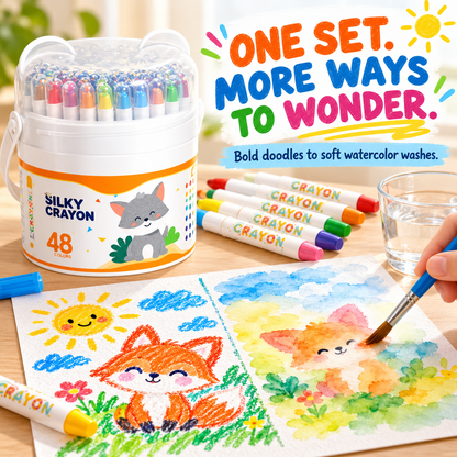 🎨 Washable Silky Twist-Up Crayons