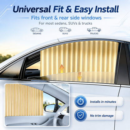 🚘 Retractable Sliding Car Window Sunshade