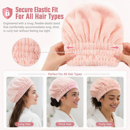 🎀Women's Bow-Decorated Shower Cap and Hair Dryer Cap