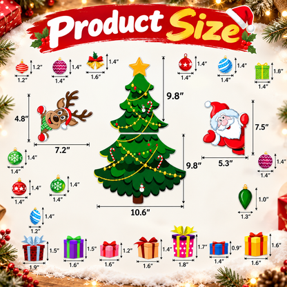 Magnetic Christmas Tree for Refrigerator - Reusable Holiday Decor for Family