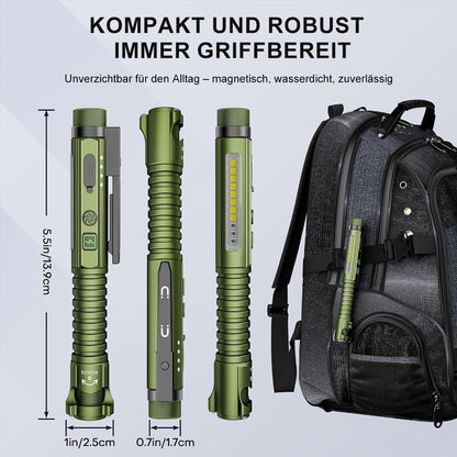 🔦 Tactical 800LM Rechargeable EDC Flashlight Multi-Tool