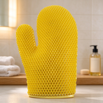 Honeycomb mesh shower scrub gloves