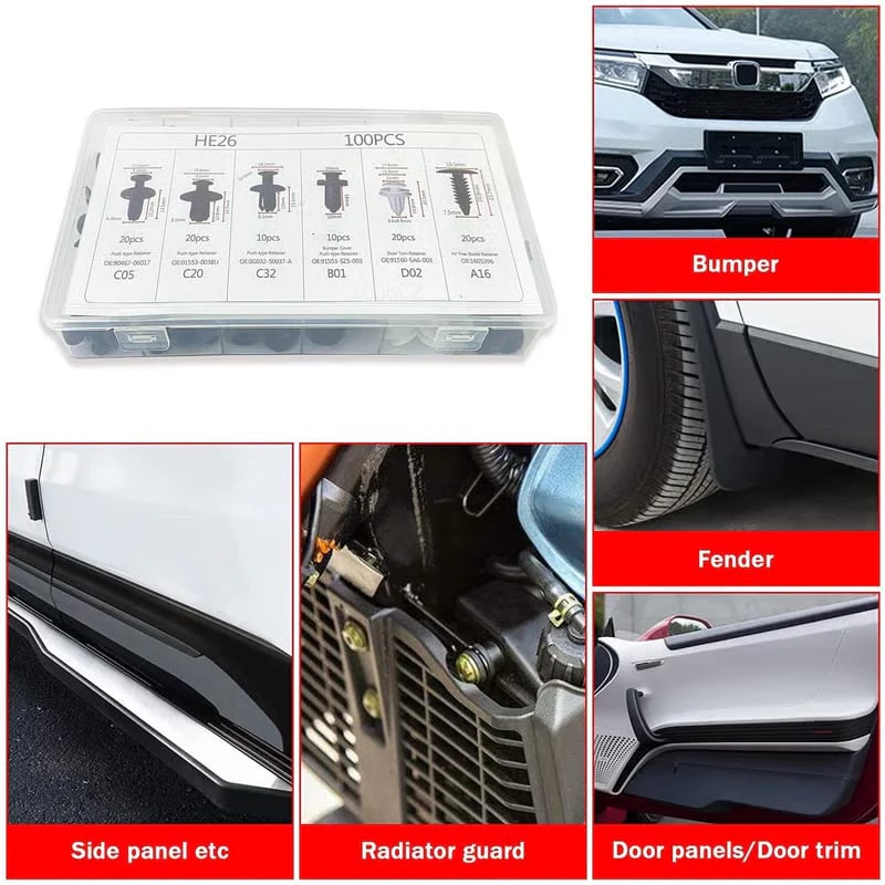 🔥100pcs Car Clip Set + FREE Removal Tool