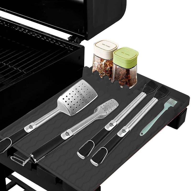 🍖 Silicone BBQ Side Shelf Mat – Clean Grill, Easy Cook 🔥