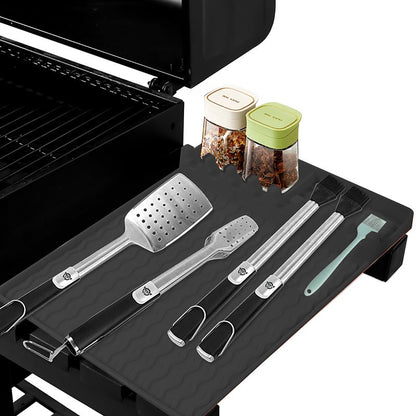 🍖 Silicone BBQ Side Shelf Mat – Clean Grill, Easy Cook 🔥
